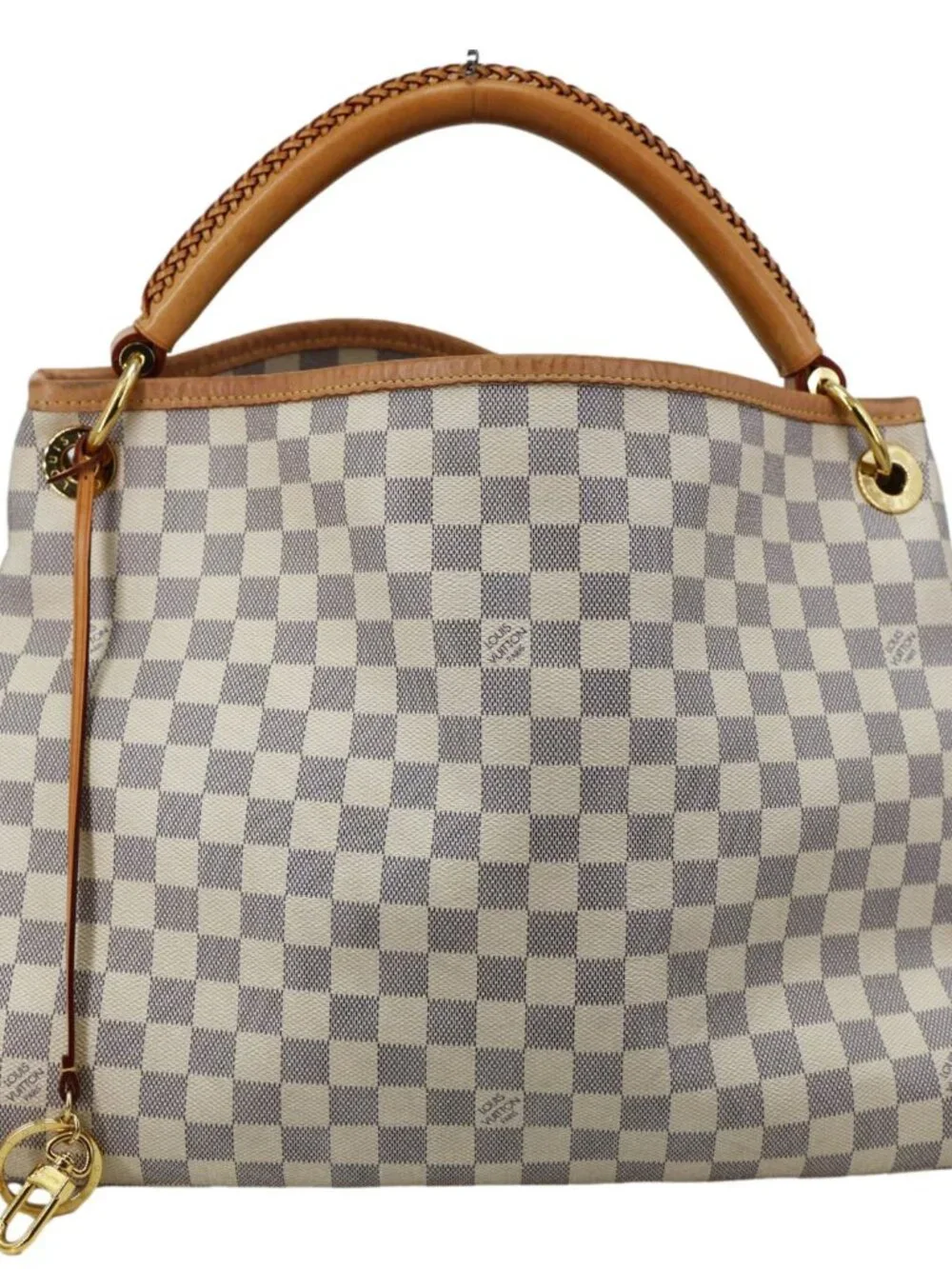 Louis Vuitton  Artsy MM NM Damier Azur Shoulder Bag White
